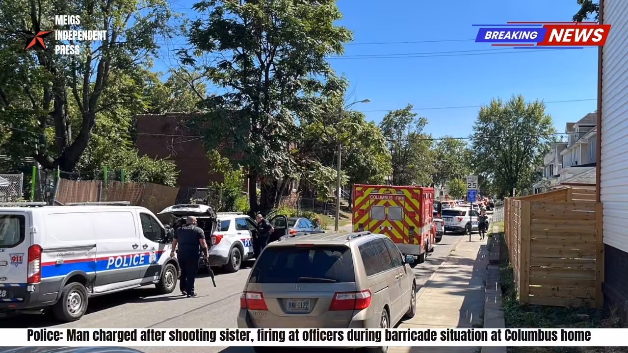 Police Man charged after shooting sister, firing at officers during barricade situation at Columbus home