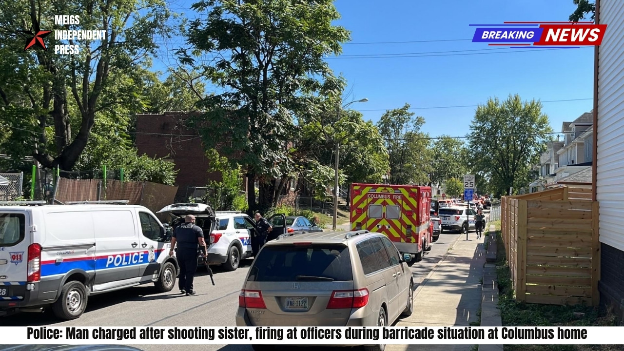 Police Man charged after shooting sister, firing at officers during barricade situation at Columbus home