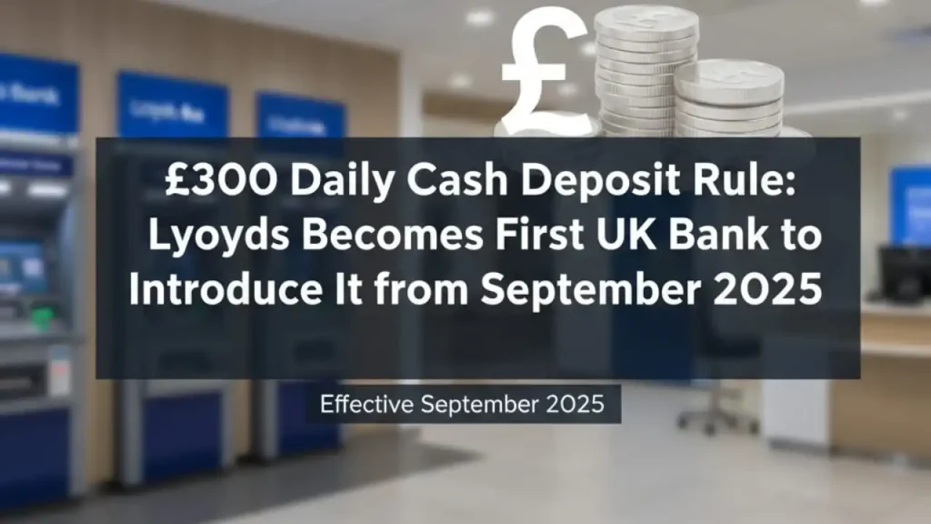 £300 Daily Cash Deposit Rule Lloyds Becomes First UK Bank to Introduce It from September 2025