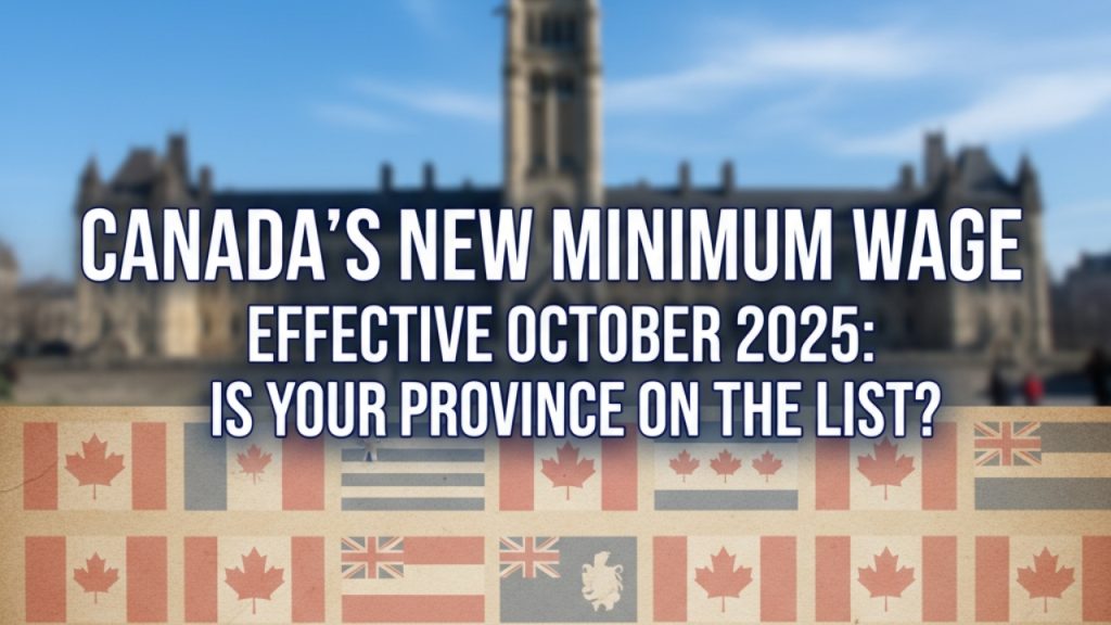 Canada's New Minimum Wage Effective October 2025 Is Your Province on the List