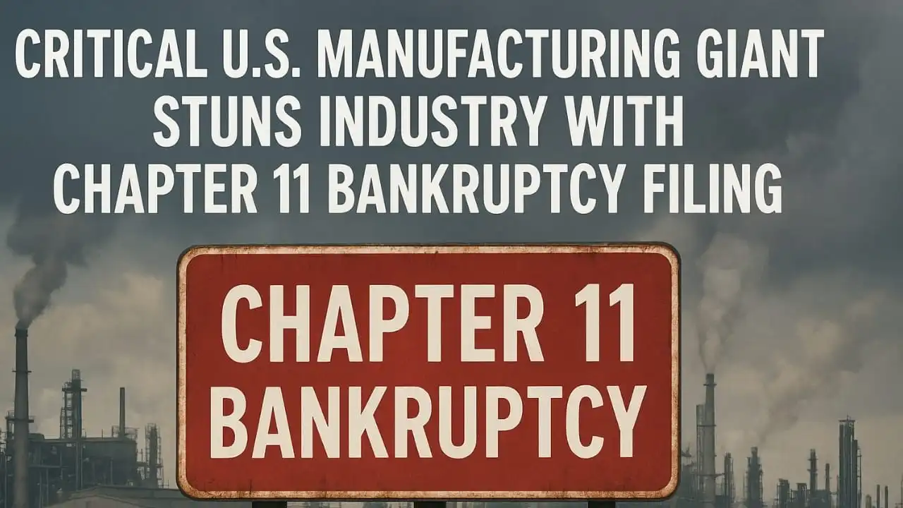 Critical U.S. Manufacturing Giant Stuns Industry with Chapter 11 Bankruptcy Filing (1)