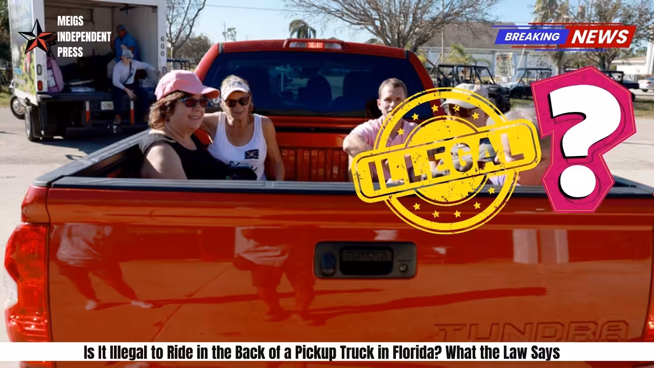 Is It Illegal to Ride in the Back of a Pickup Truck in Florida What the Law Says