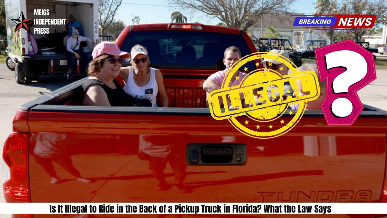 Is It Illegal to Ride in the Back of a Pickup Truck in Florida What the Law Says