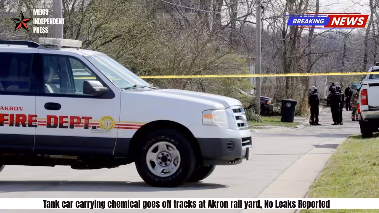 Tank car carrying chemical goes off tracks at Akron rail yard, No Leaks Reported
