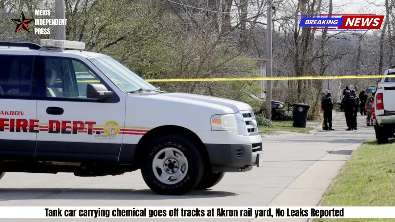 Tank car carrying chemical goes off tracks at Akron rail yard, No Leaks Reported