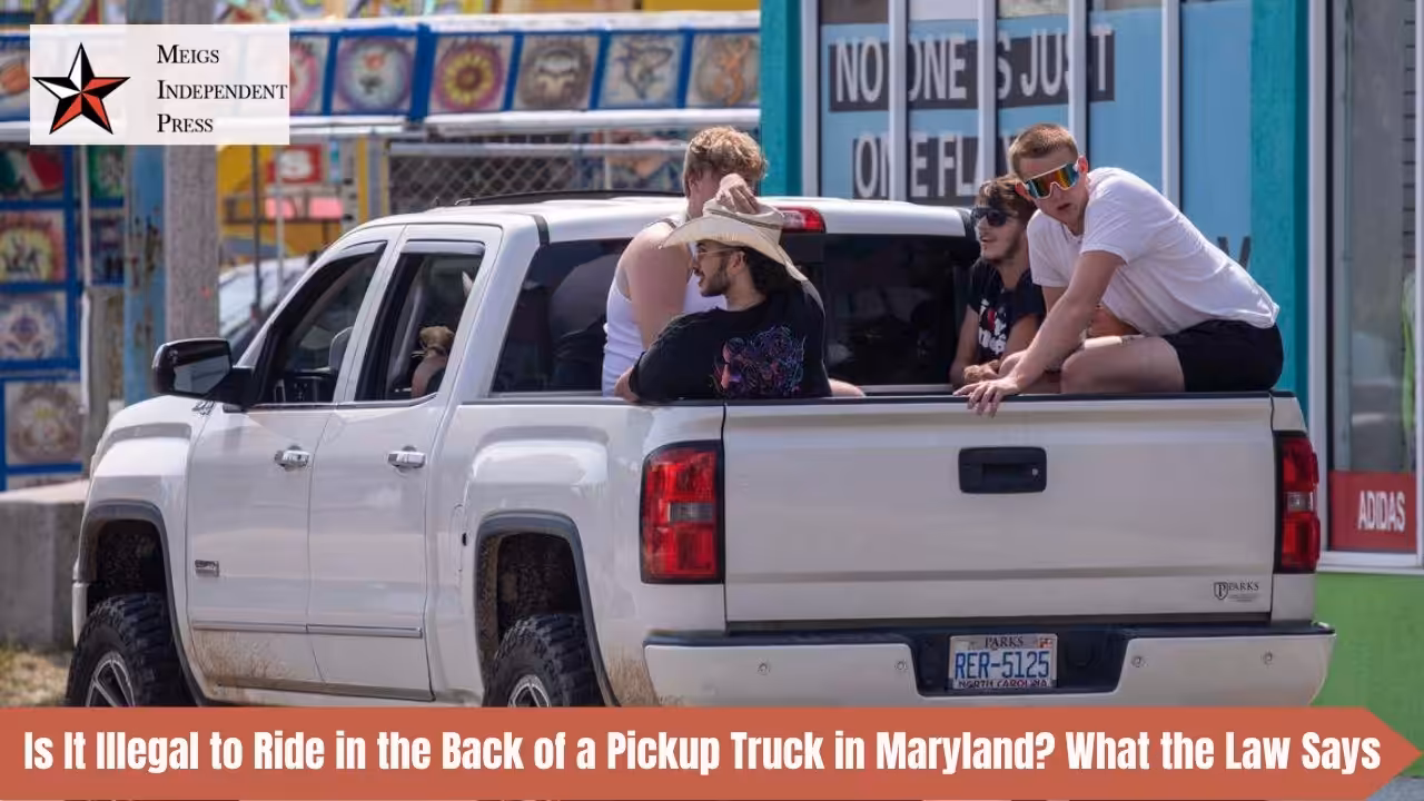 Is It Illegal to Ride in the Back of a Pickup Truck in Maryland What the Law Says
