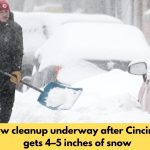 Snow cleanup underway after Cincinnati gets 4–5 inches of snow