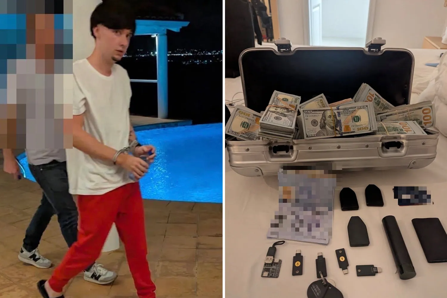 FBI seizes suitcase packed with hundreds after federal contractor steals $46M and flees to Caribbean island