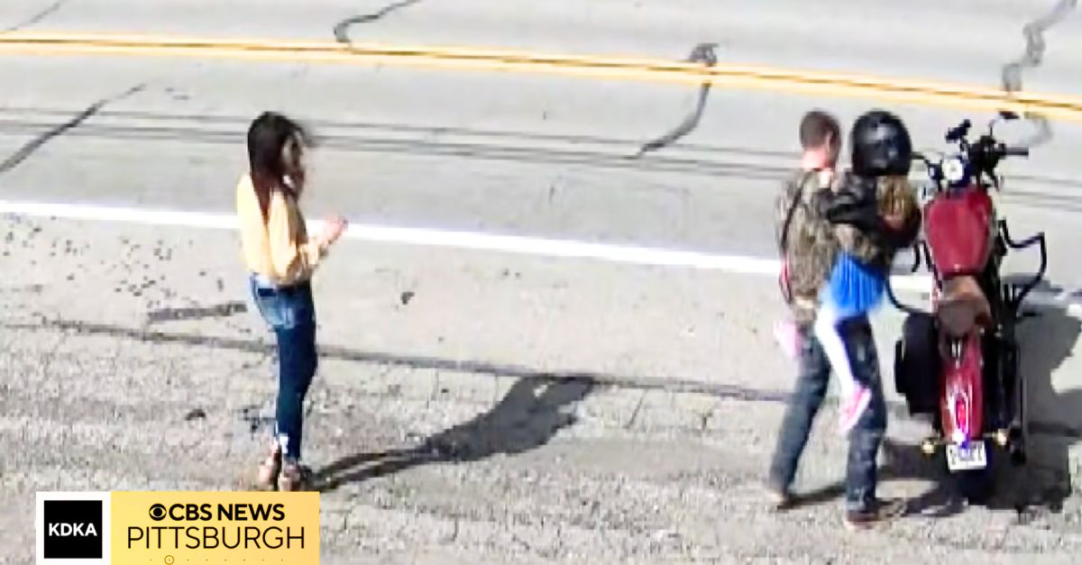 Child screaming: Man riding motorcycle with 7-year-old daughter on gas tank pins her underneath when he crashes then rides off, police say