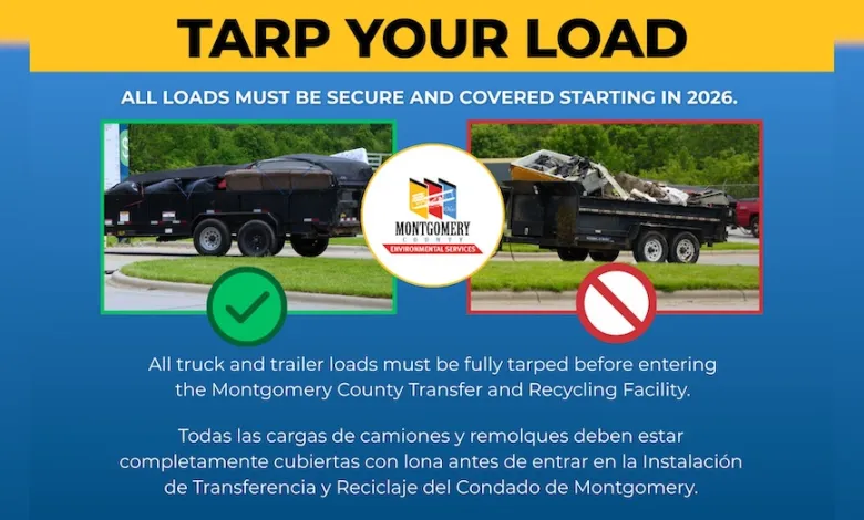 Tarp rule now in effect in Montgomery County to reduce debris and protect drivers on roadways
