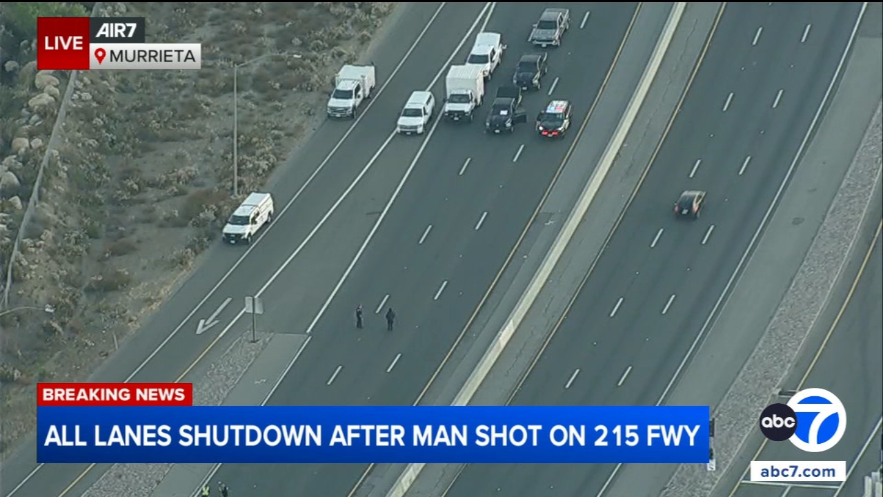 Gunfire on 215 Freeway Near Murrieta Shuts Down Southbound Lanes