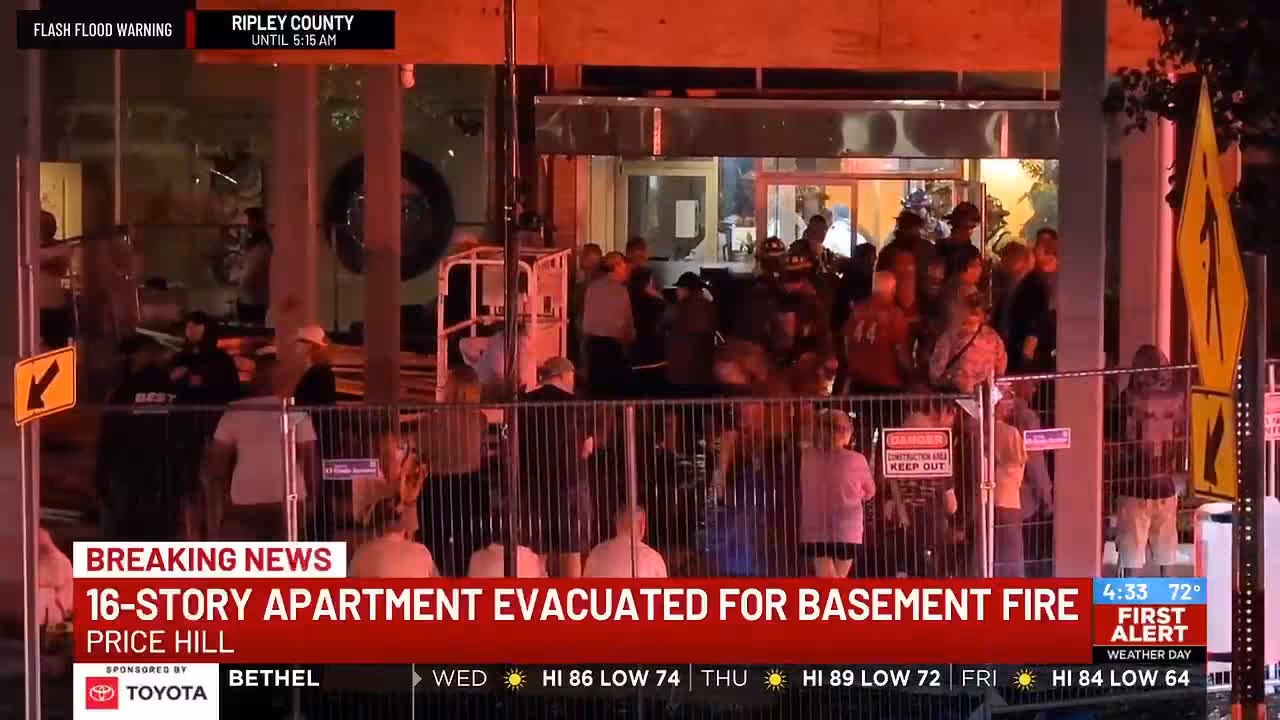 150 residents evacuated from high-rise fire at East Price Hill apartment in Cincinnati