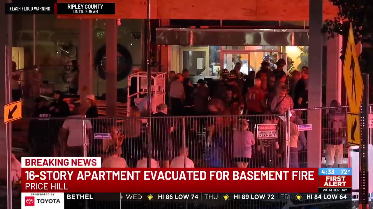 150 residents evacuated from high-rise fire at East Price Hill apartment in Cincinnati