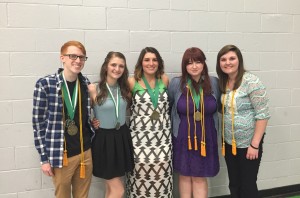 Above are  previous recipients of the Kevin N. Fick Memorial Scholarship. From Left to Right: Brock Smith, Haley Bissell, Kylie Long, Willow Adams, and Melony Victory. Submitted photo.