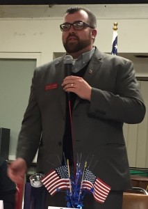Randy Smith speaks at a recent debate. Smith filed a protest on the candidacy of his opponent in the Republican primary.