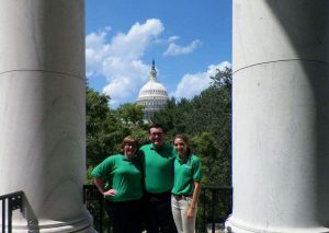 Pictures: Meigs County Delegates Laura Pullins and Gage Smith, along with Educator Michelle Stumbo, recently attended 4-H Citizenship Washington Focus. Along with touring the sites in DC, they met with legislators and were able to visit the Commission of Agriculture chambers and balcony. Submitted Photo. 