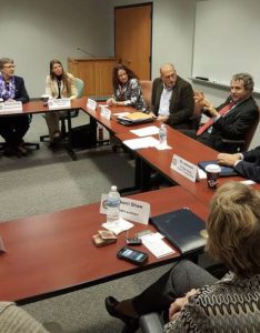 Sen. Sherrod Brown at the roundtable listening session at the University of Rio Grande.